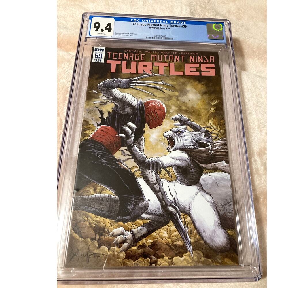 TEENAGE MUTANT NINJA TURTLES #59 Comic 9.4 CGC Rating Cover A IDW 2016